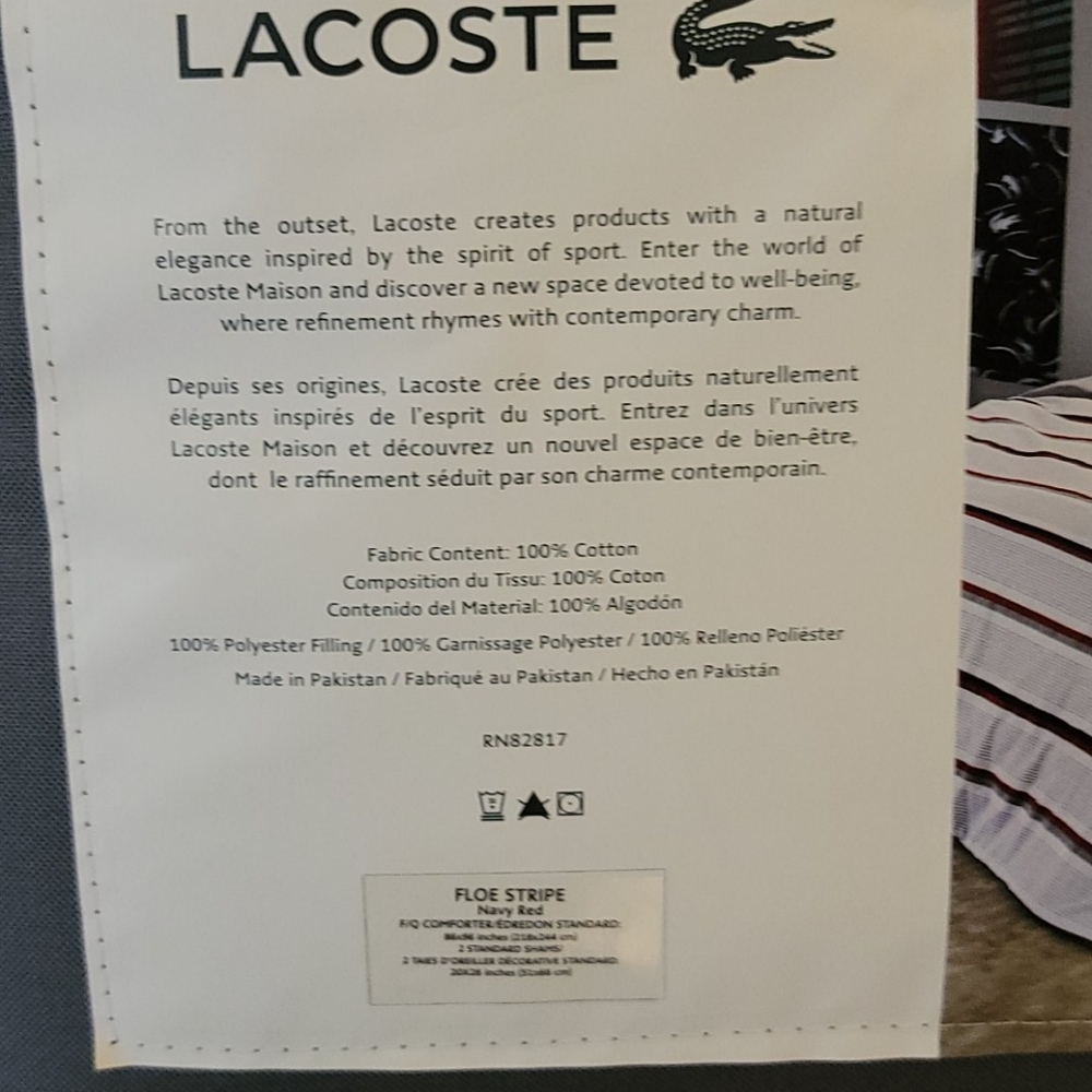 LACOSTE COMFORTER AND SHEET SET - Picture 6 of 9